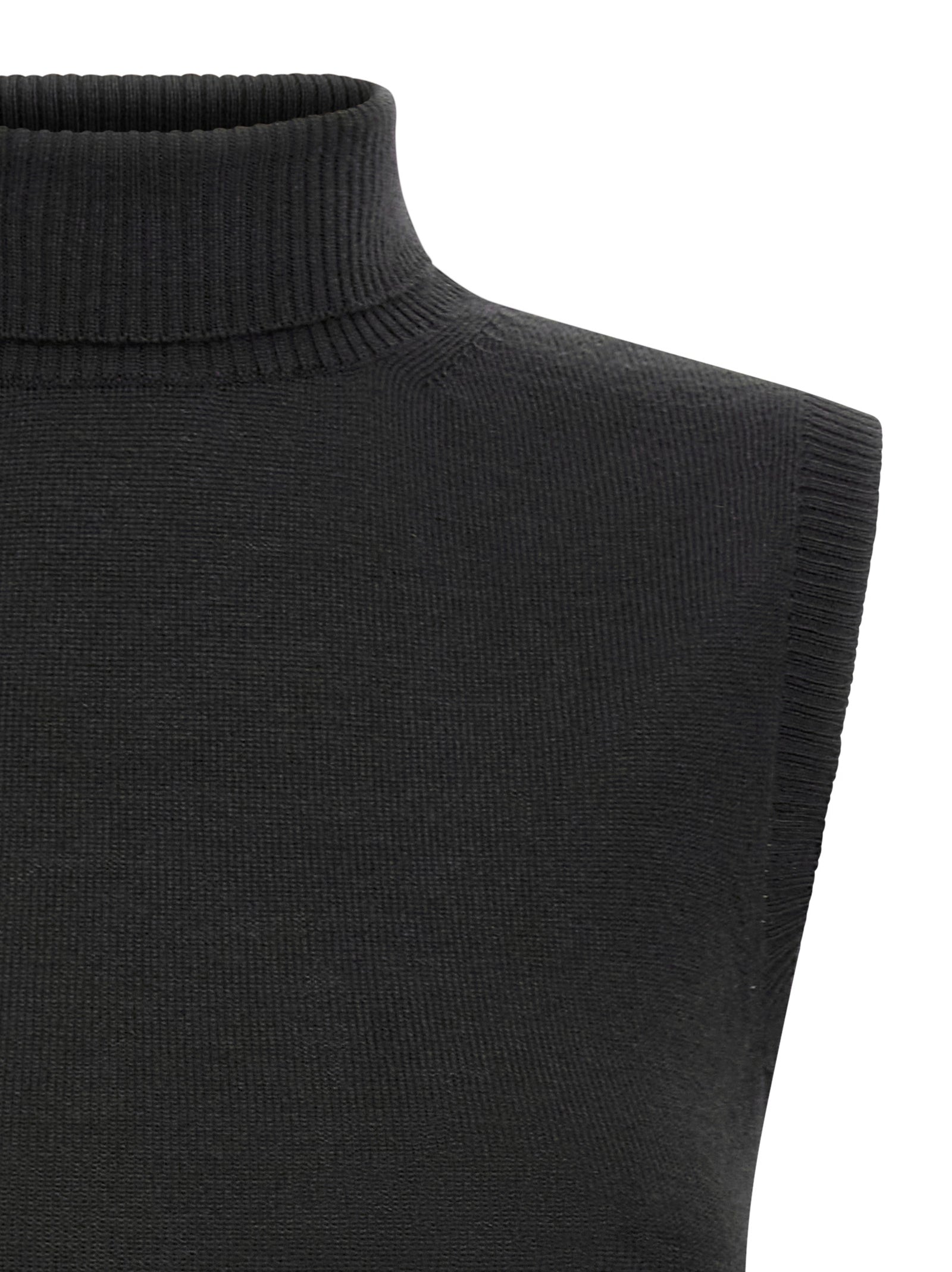 Vertigo wolf Black Virgin Wool Sweater, Cardigans