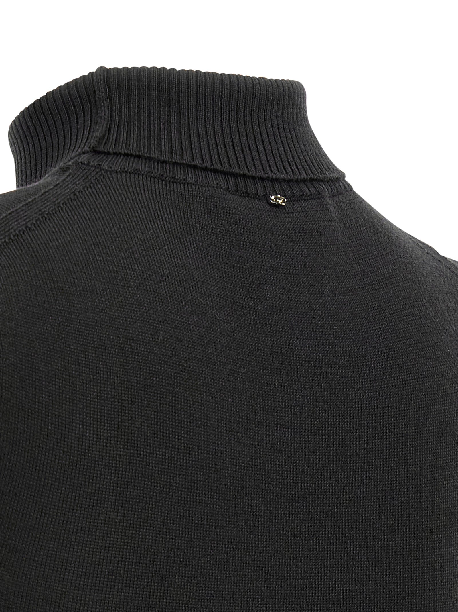 Vertigo wolf Black Virgin Wool Sweater, Cardigans