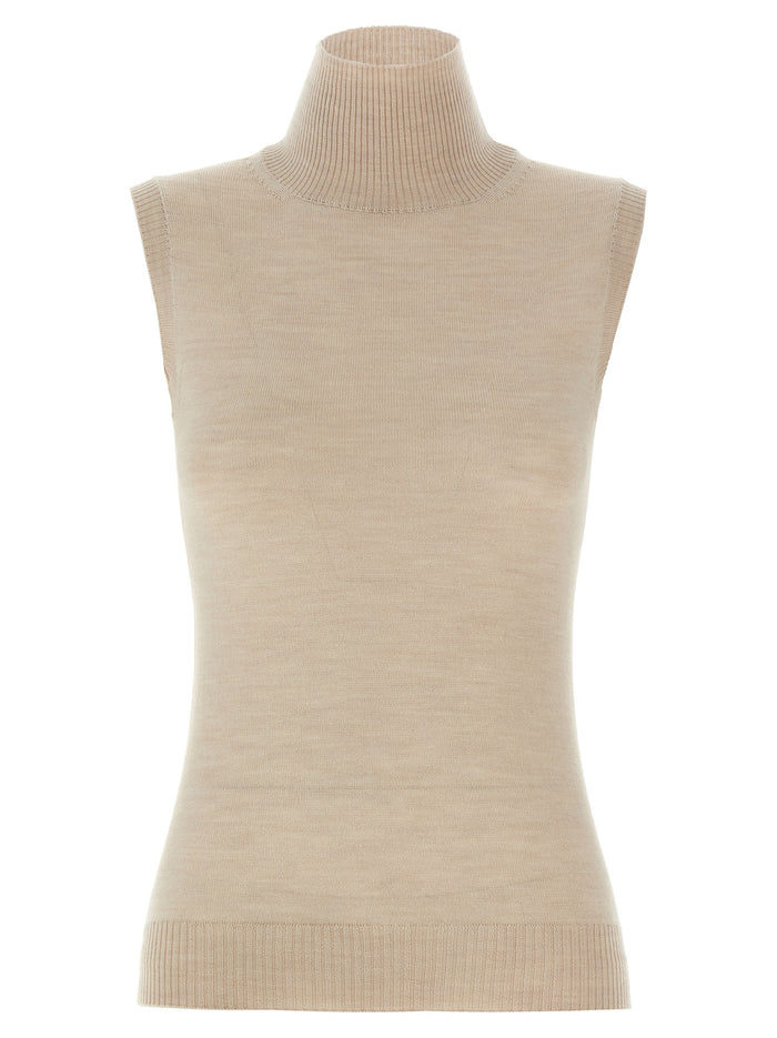 Vertigo wolf Beige Virgin Wool Sweater, Cardigans
