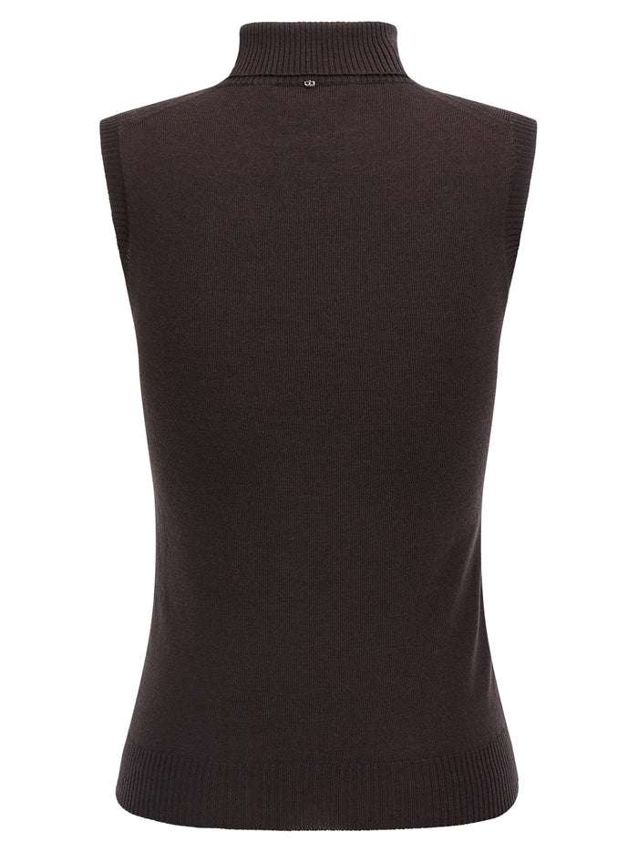 Vertigo wolf Brown Virgin Wool Sweater, Cardigans