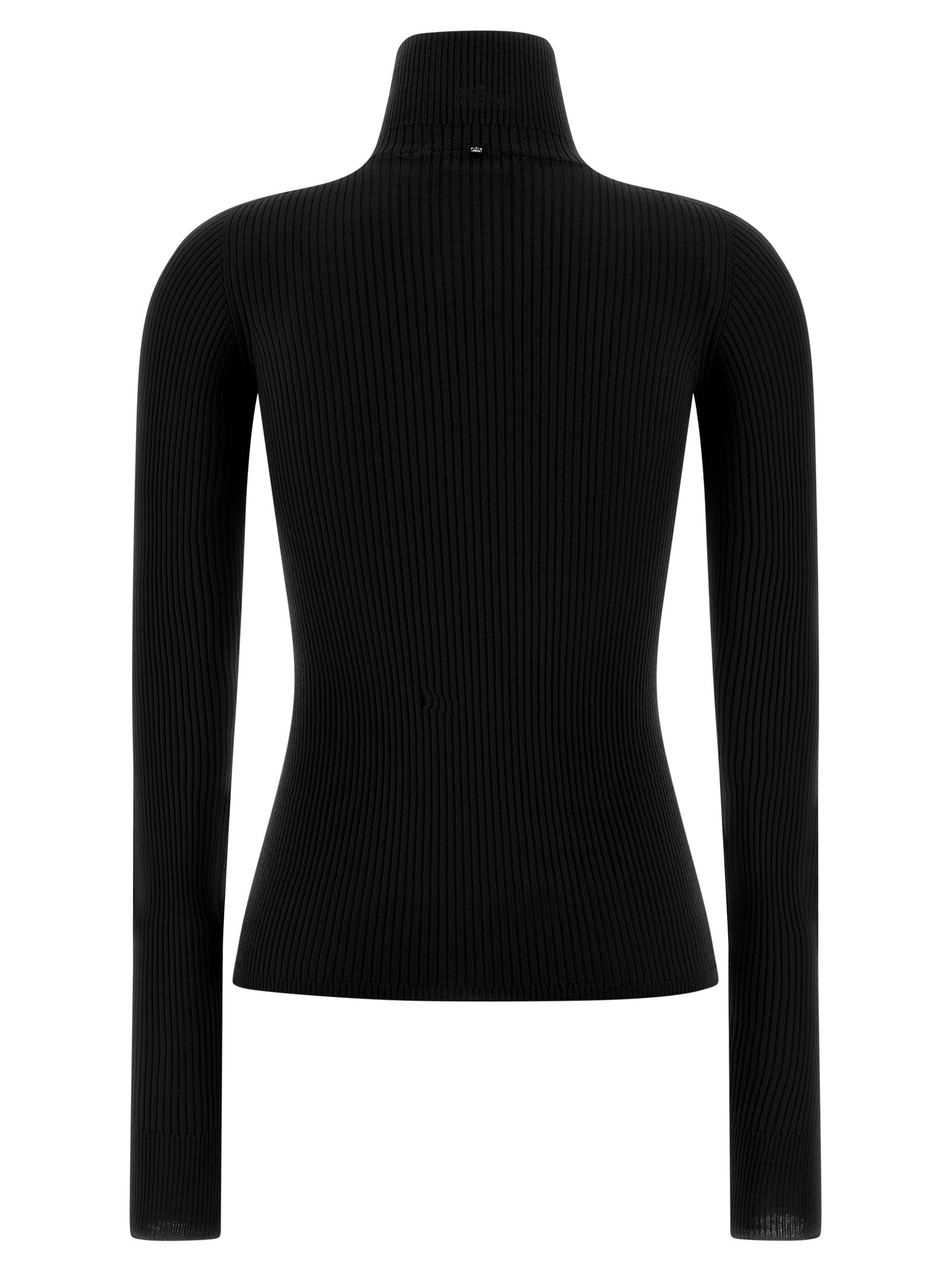 Niagara turtleneck sweater Black Virgin Wool Sweater, Cardigans