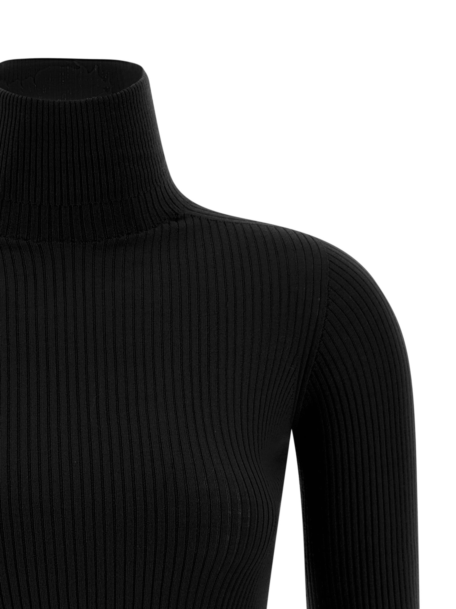 Niagara turtleneck sweater Black Virgin Wool Sweater, Cardigans