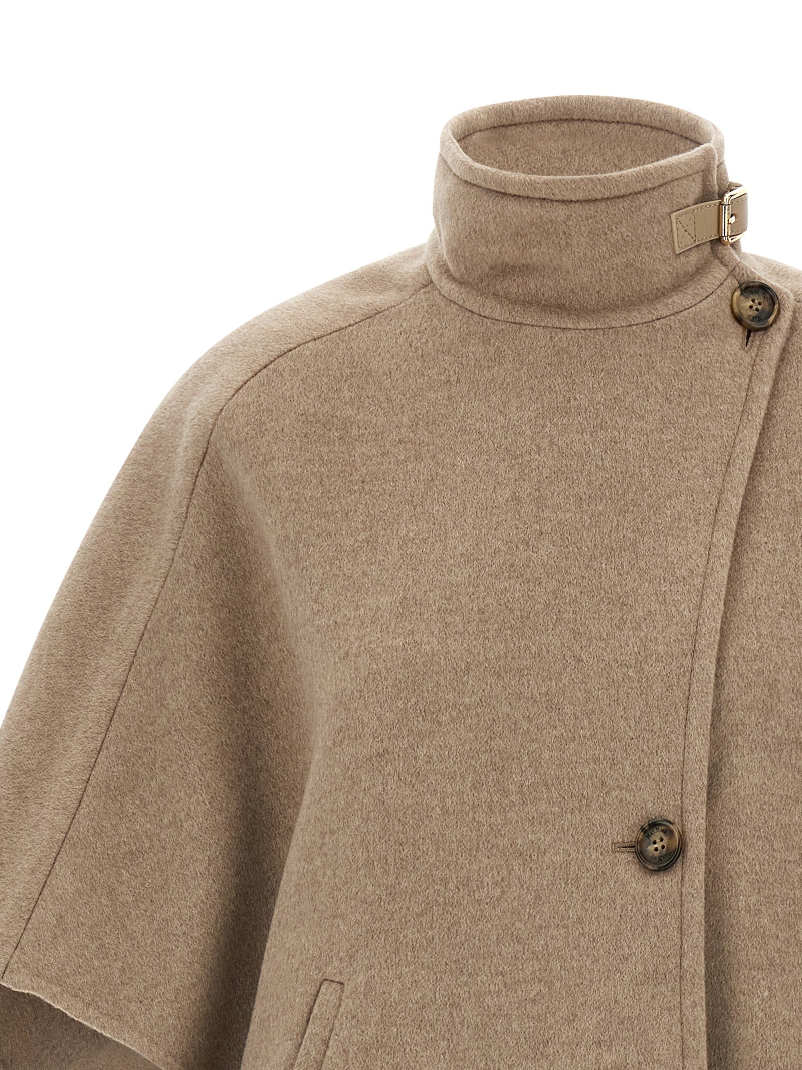 Derrik Cape Beige Cashmere Capes
