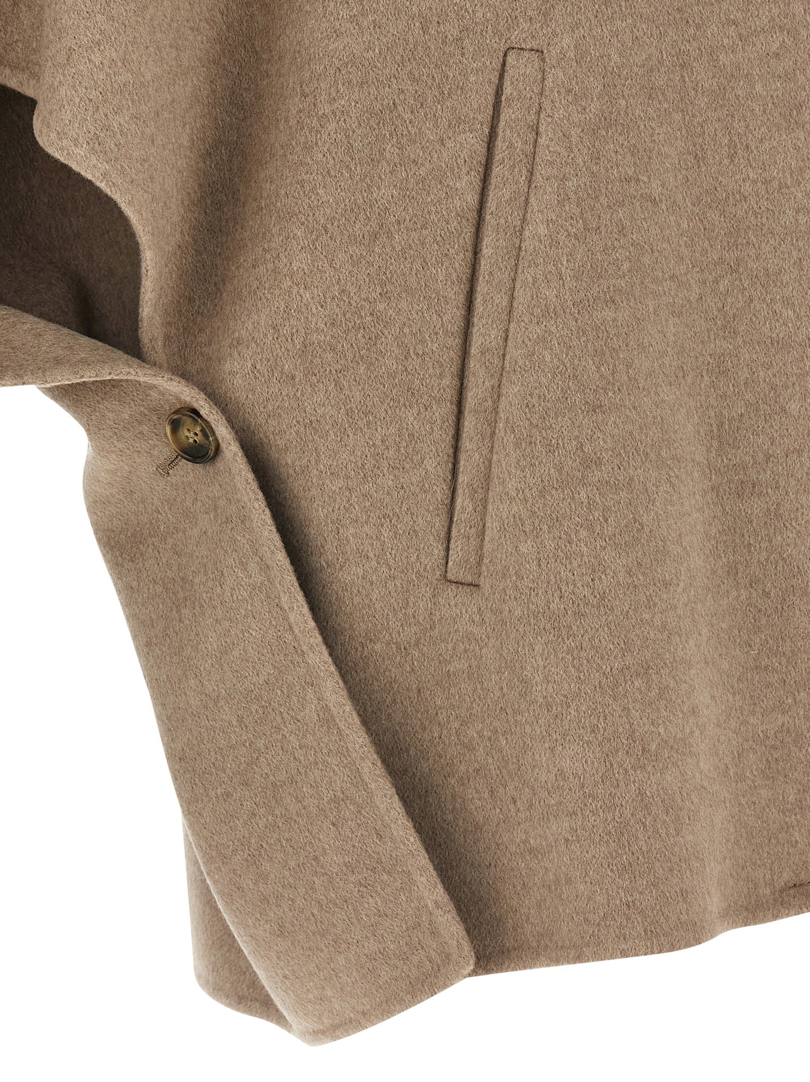 Derrik Cape Beige Cashmere Capes