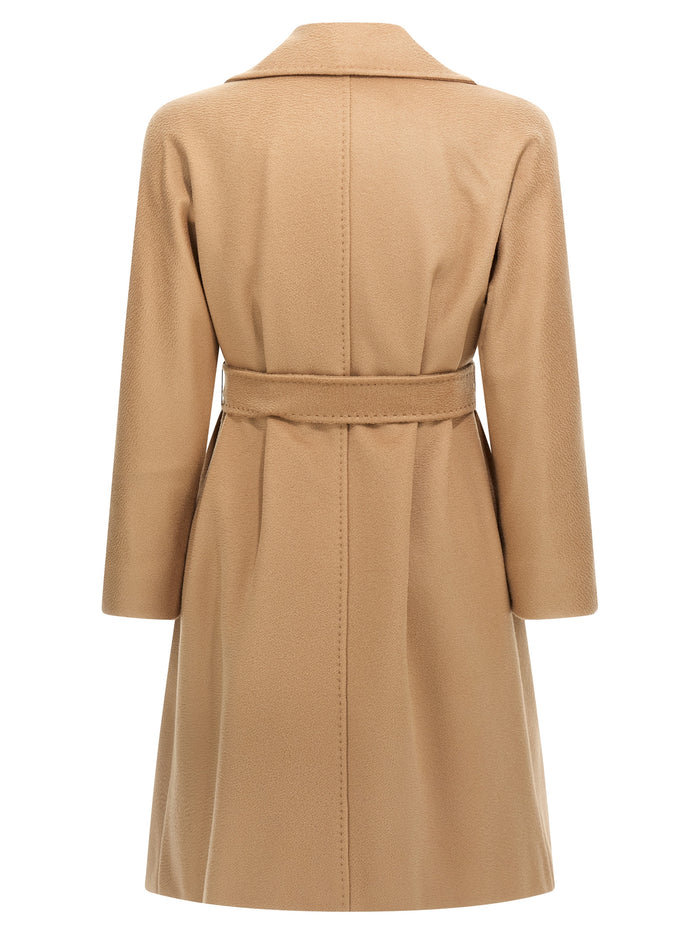 Dravenna coat Beige Virgin Wool Coats, Trench