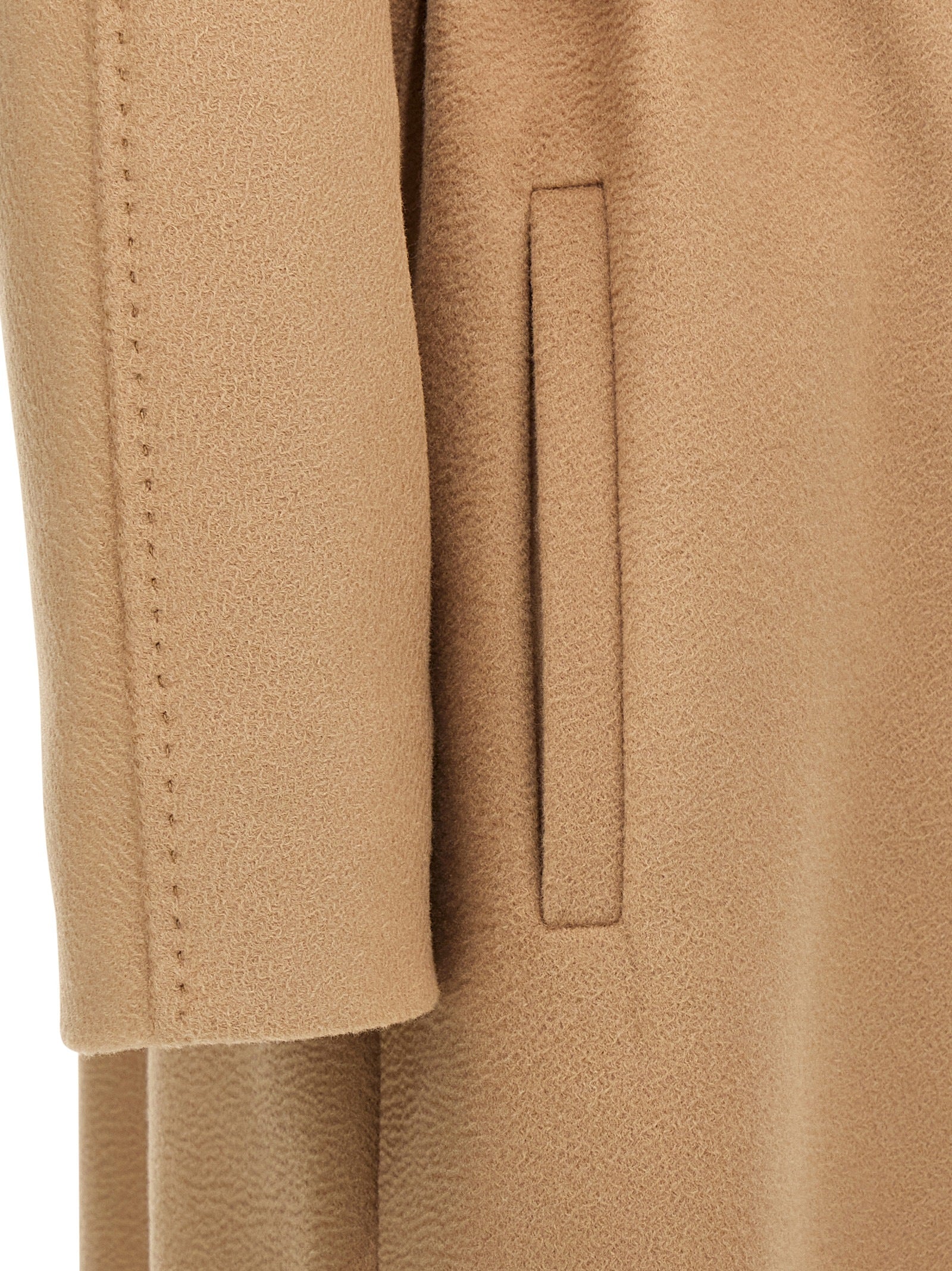 Dravenna coat Beige Virgin Wool Coats, Trench