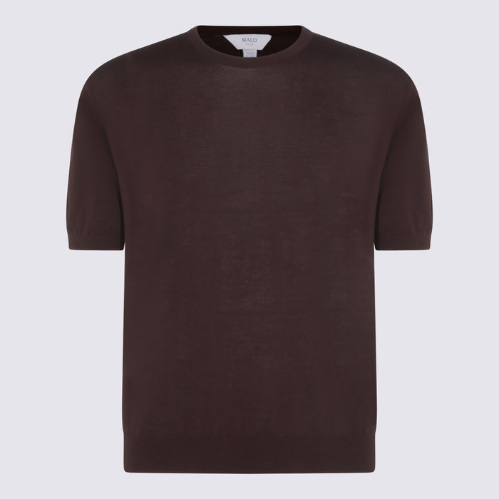 Malo T-Shirts And Polos Brown _co