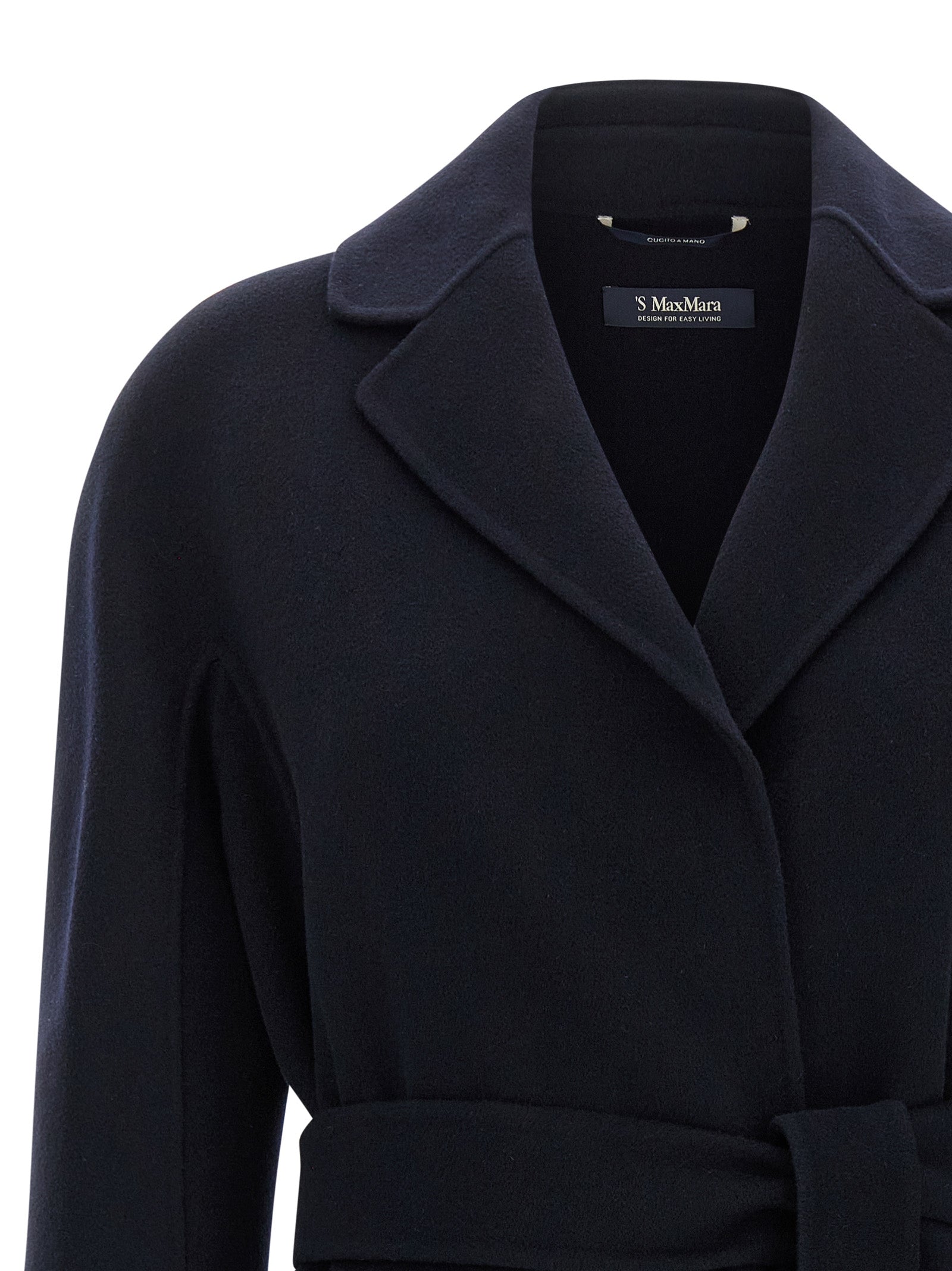 Arona coat Blue Virgin Wool Coats, Trench