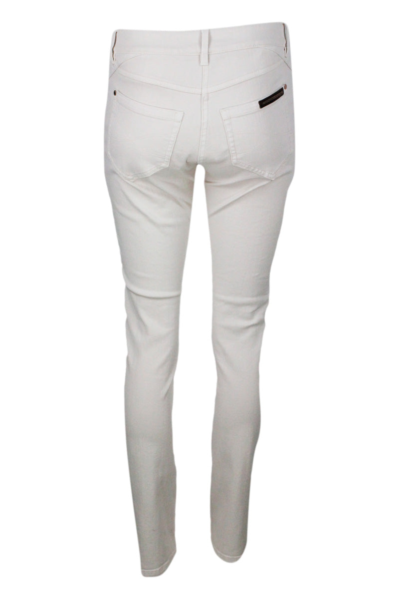 Brunello Cucinelli Trousers White 96co 4ea