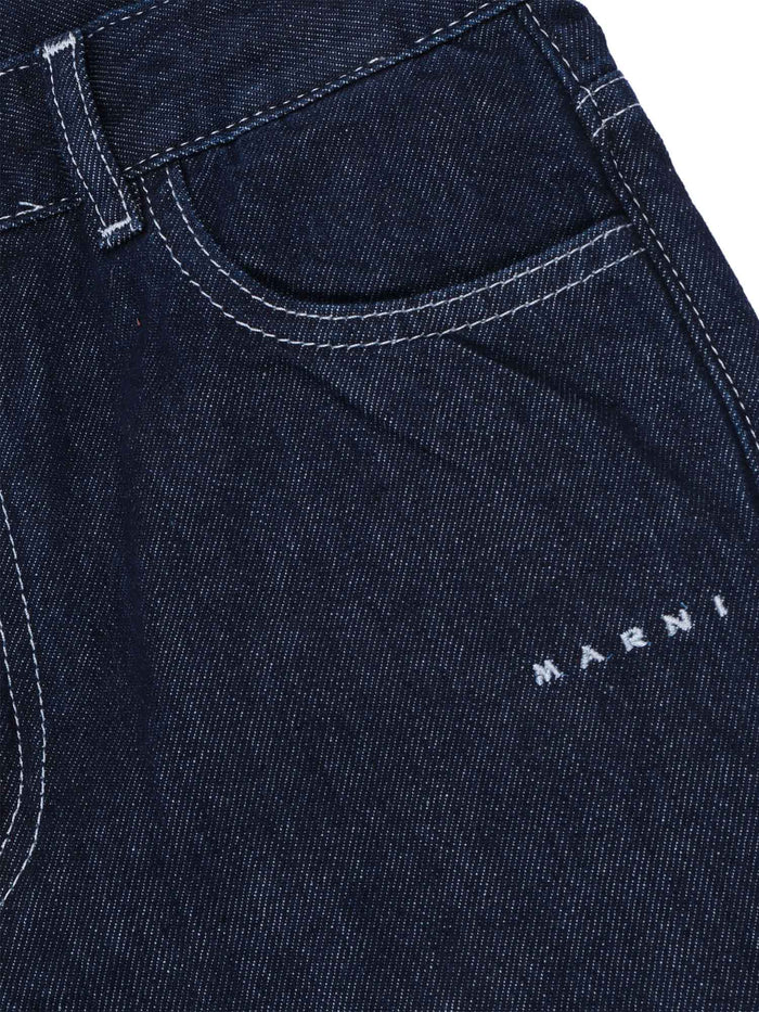 5 Pockets Blue Cotton Jean