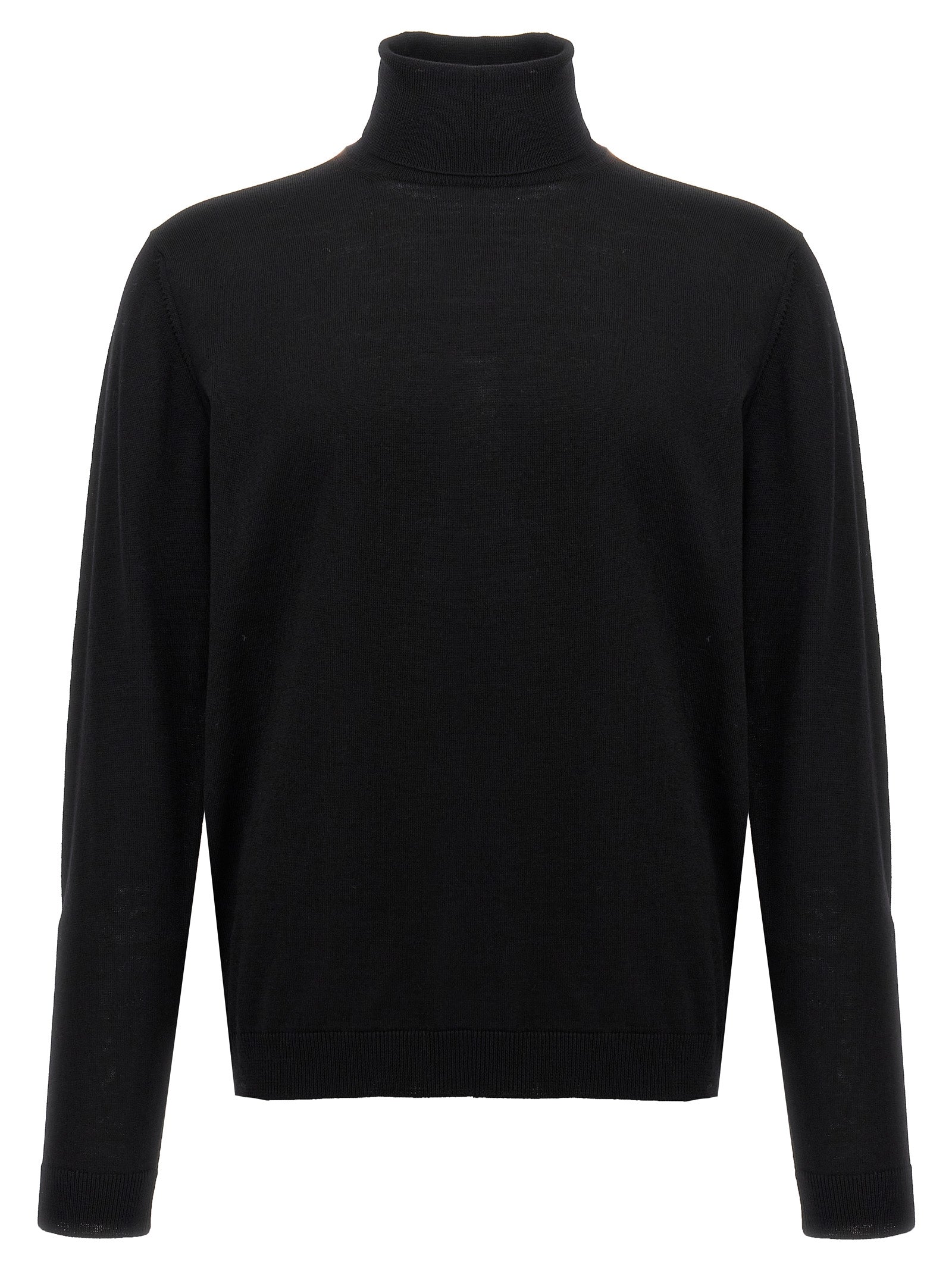 Wool turtleneck sweater Black Merino Sweater, Cardigans
