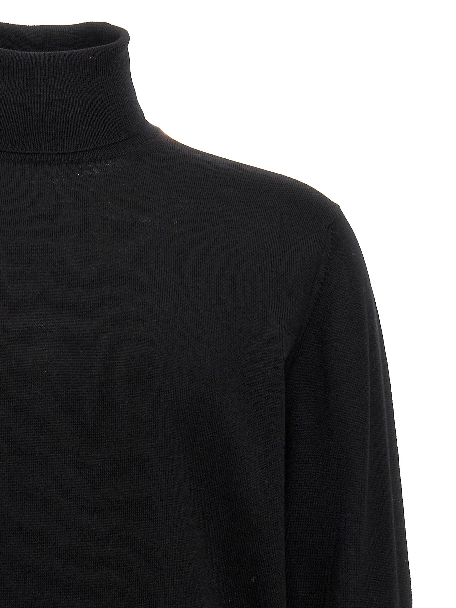 Wool turtleneck sweater Black Merino Sweater, Cardigans