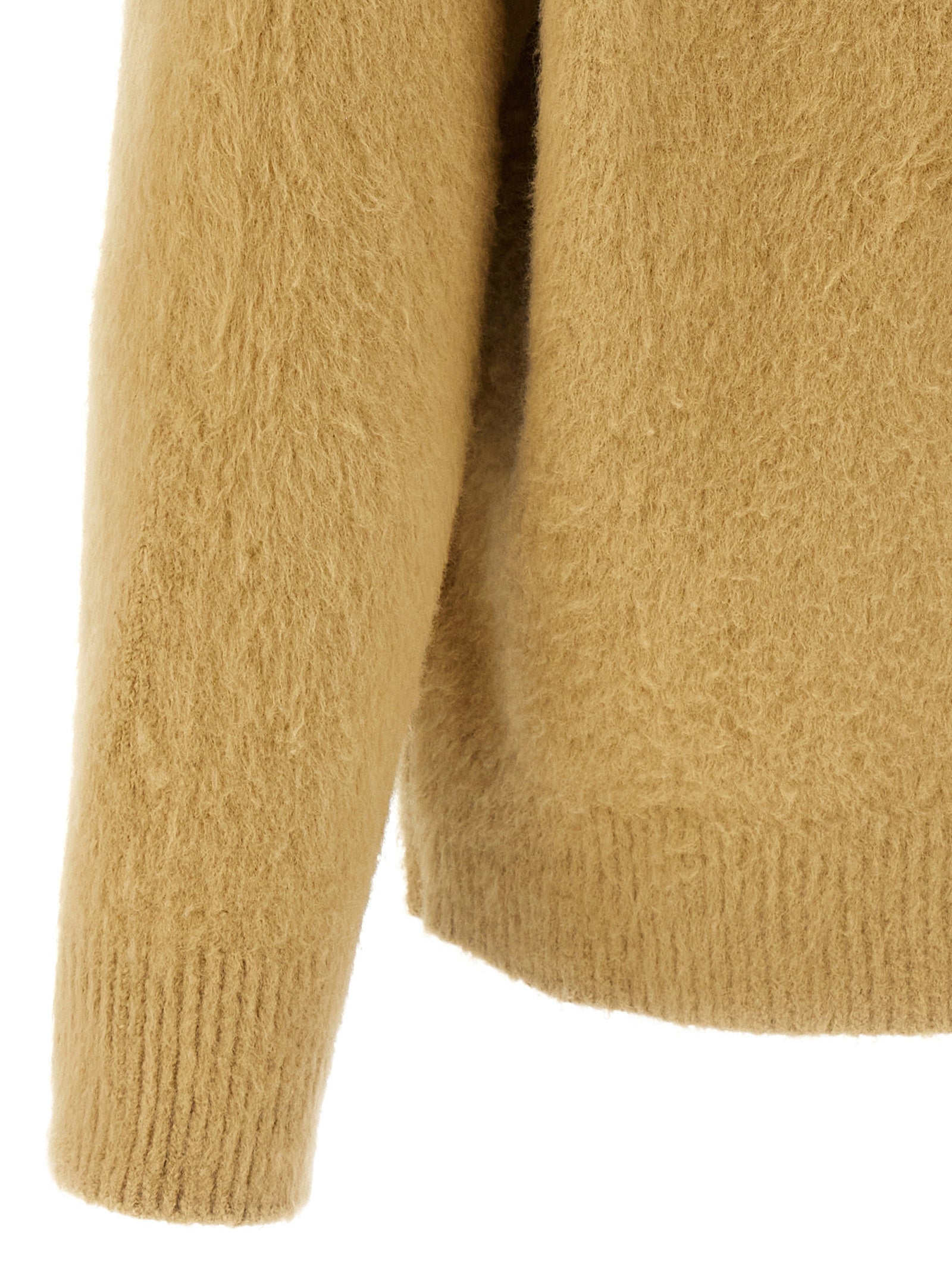 Shearling cotton sweater Beige Polyamide Elastane Sweater, Cardigans