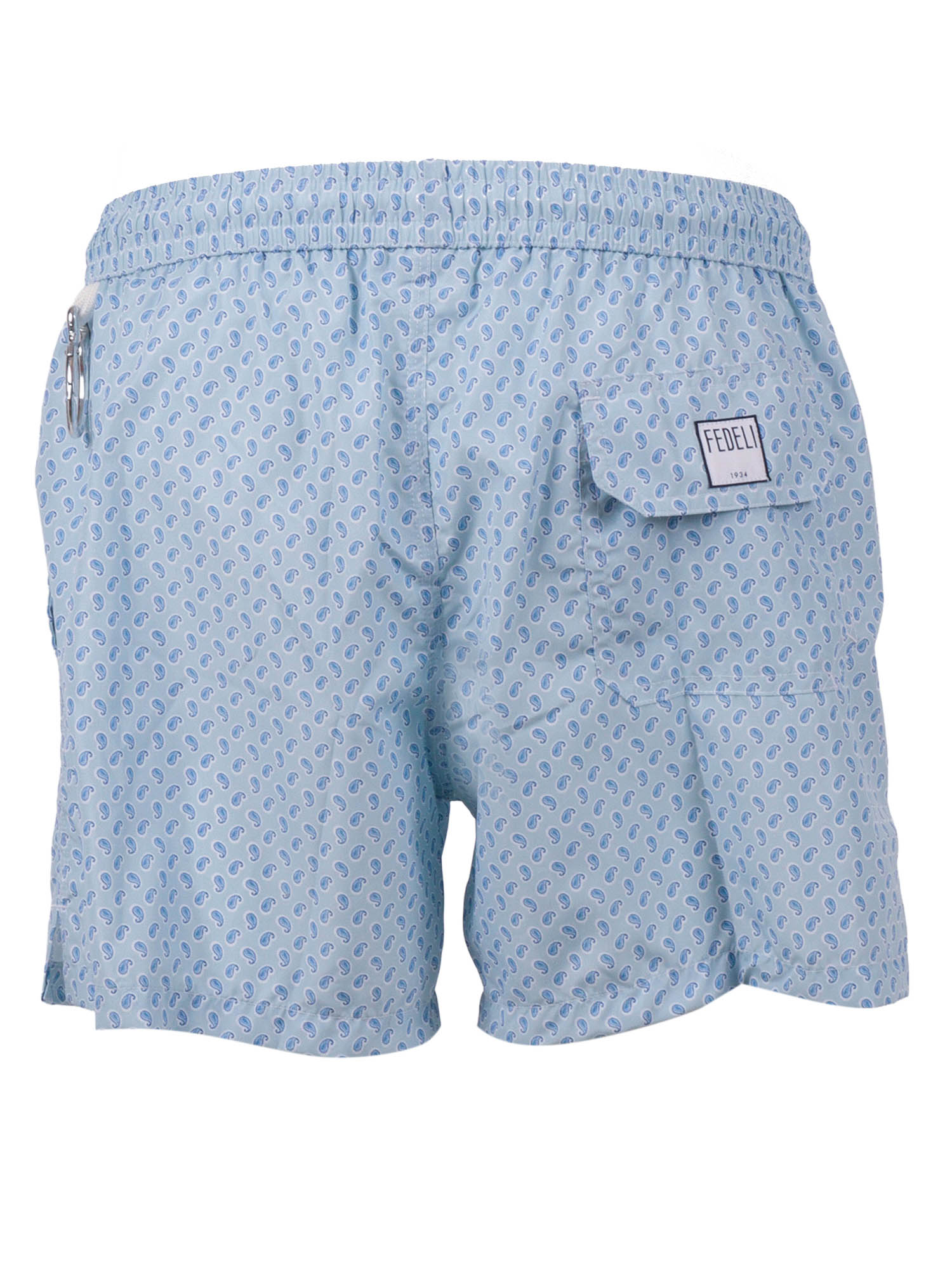SWIM TROUSERS WOVEN FABRIC MAN Light Blue Polyester Costume