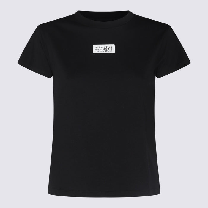 MM6 Maison Margiela T-shirts and Polos Black _co