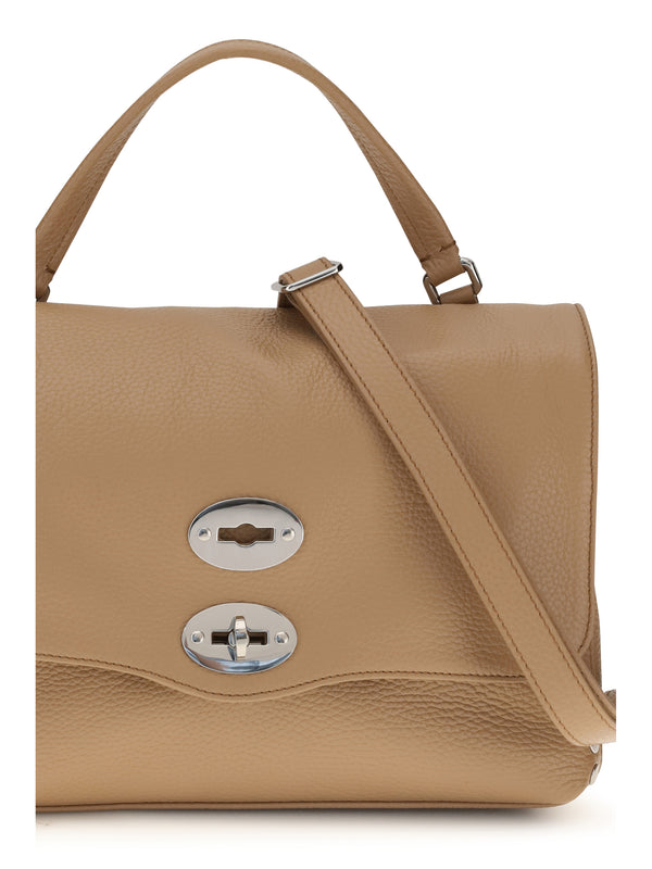 Handbag Postina Daily Brown Cantucci Calf Leather Shoulder Bags