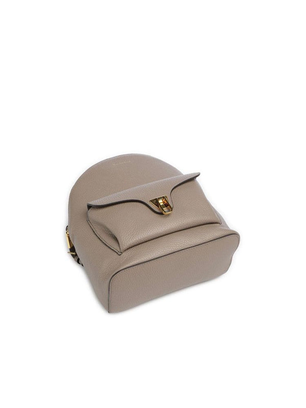 Coccinelle Backpack Warm Taupe Grained Leather Bags / Backpacks