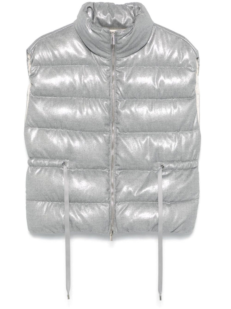 Peserico Outer: Polyester 86% gilet in silver