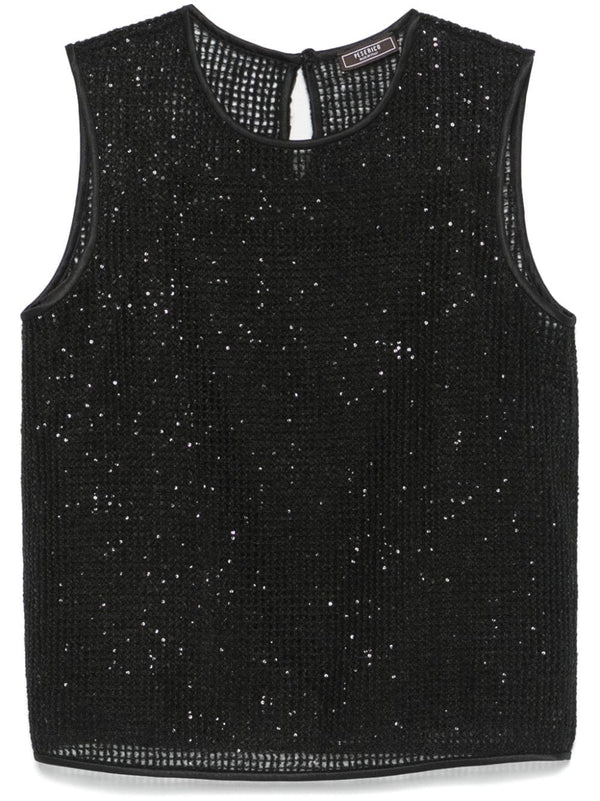 Peserico Outer: Acrylic 29% tank top in black