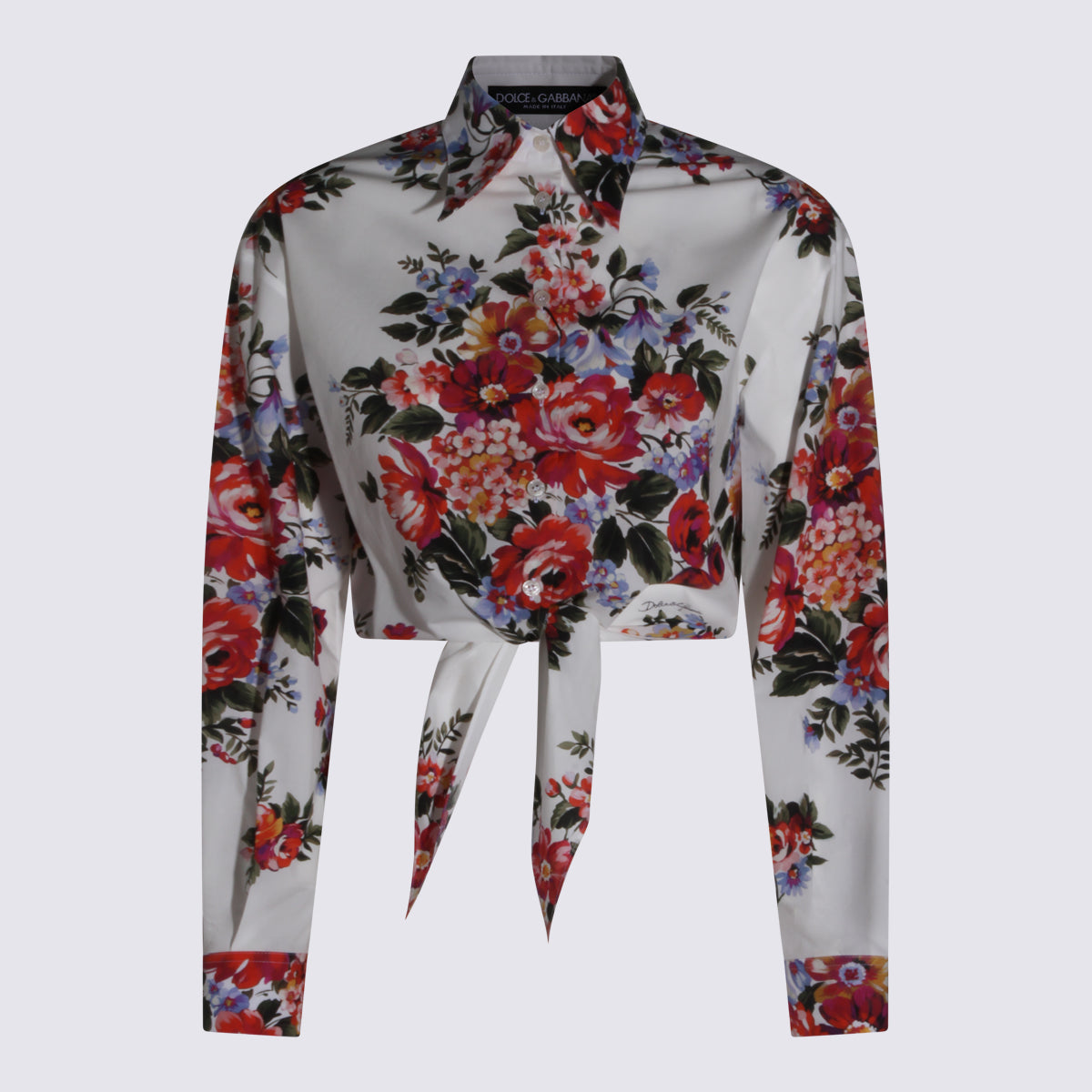 Dolce & Gabbana Shirts Fiori F.do Bianco _co