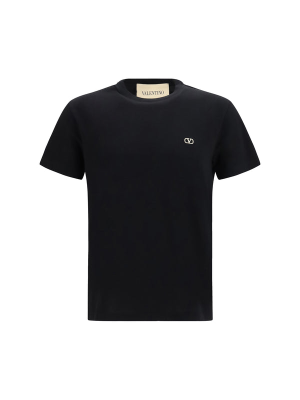 T-Shirt Vlogo Cotton Black T-shirts