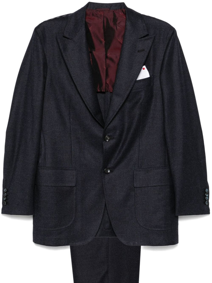 Kiton Wool 95% pant suit in navy
