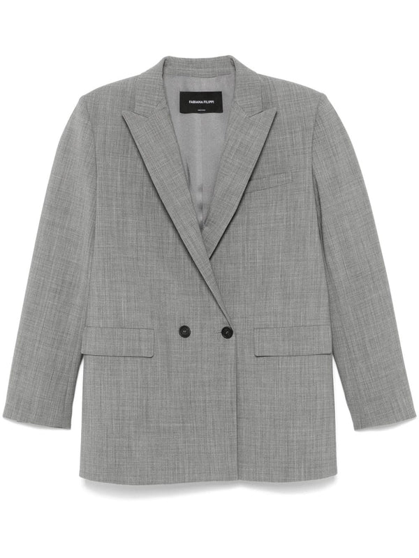 Fabiana Filippi Outer: Virgin Wool 75% blazer in grey