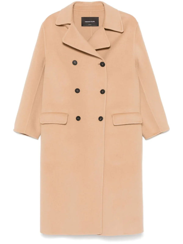 Fabiana Filippi Outer: Merino 90% coat in beige