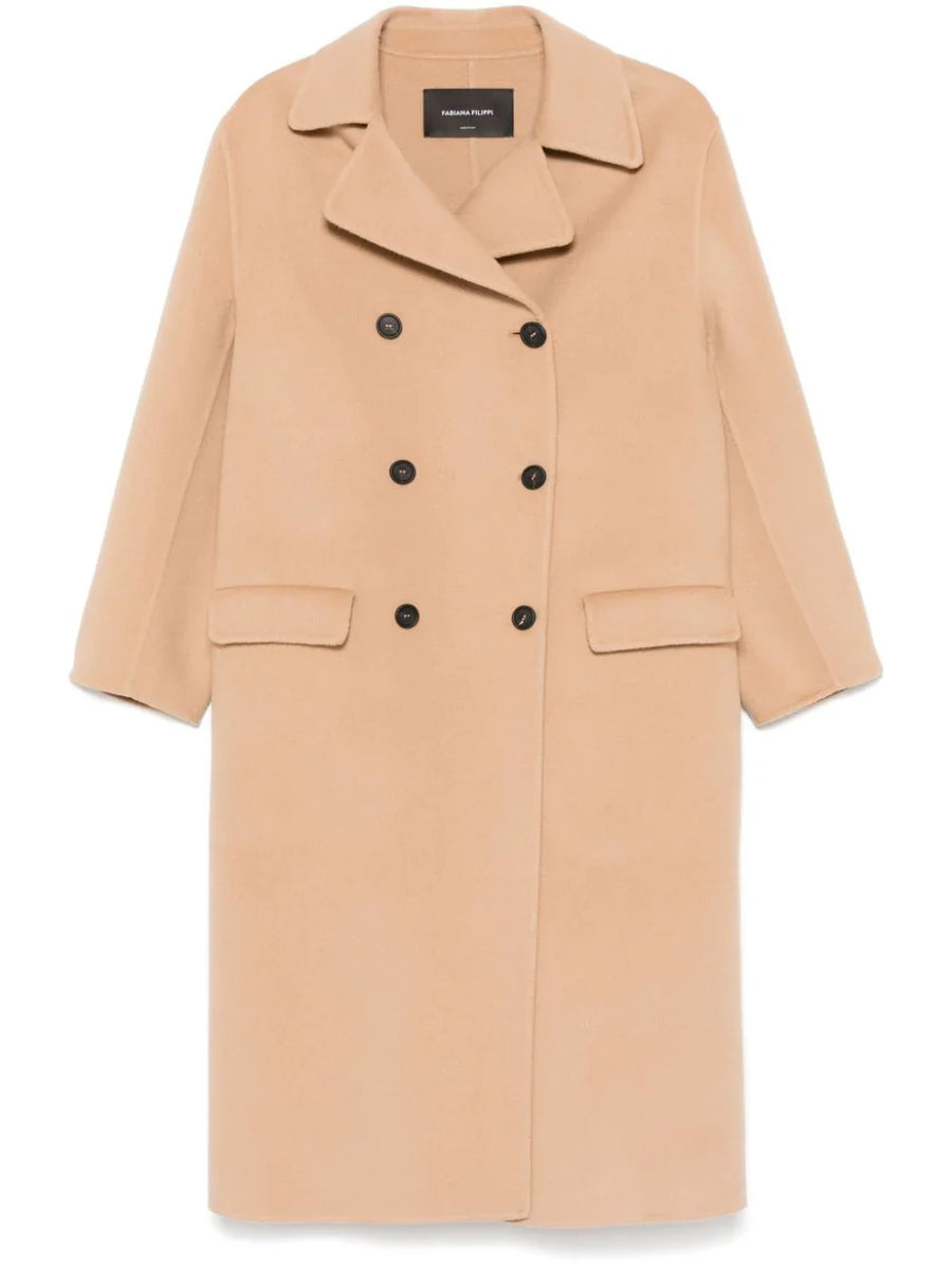 Fabiana Filippi Outer: Merino 90% coat in beige
