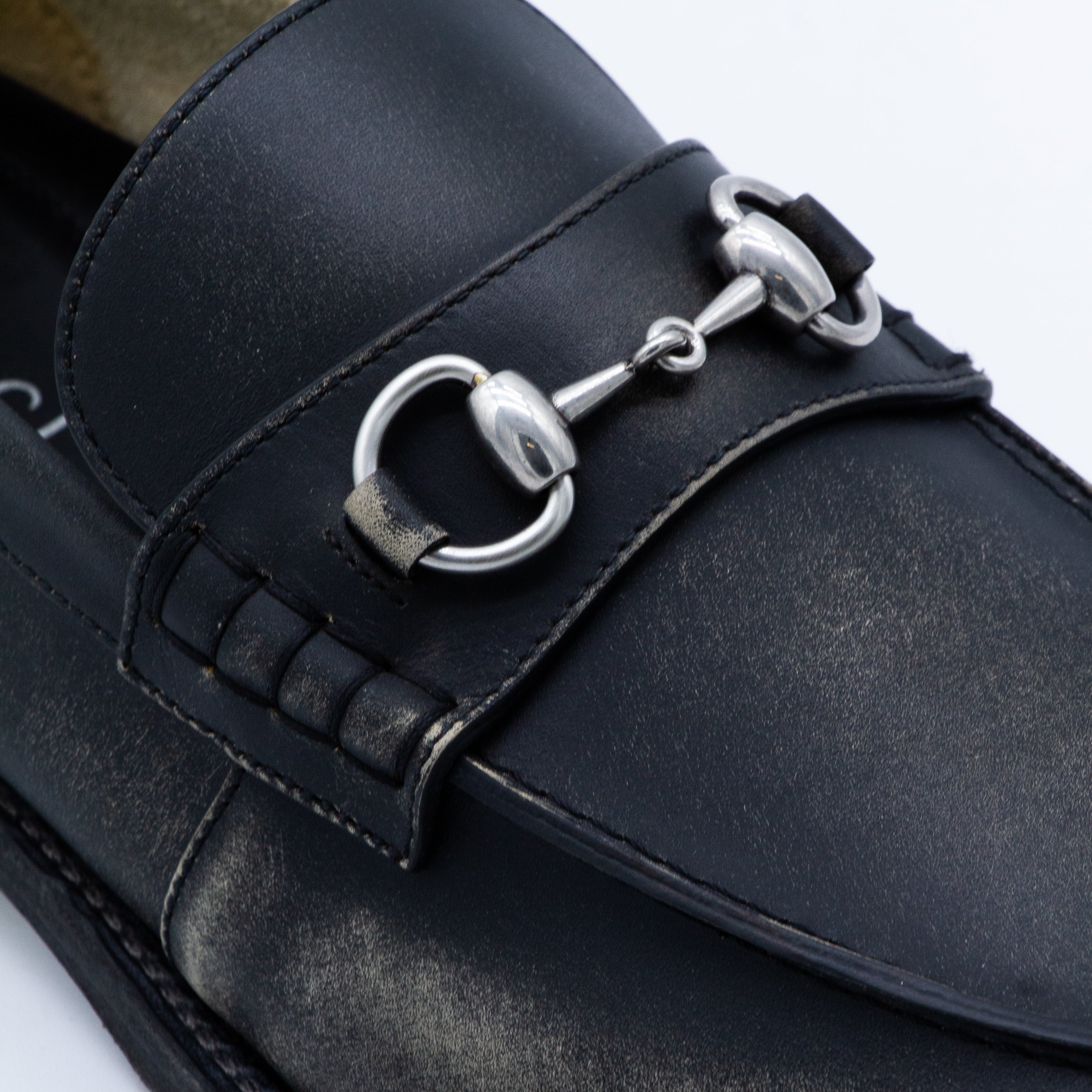 Gucci Flat Shoes Washed Black _cover Le Sole El