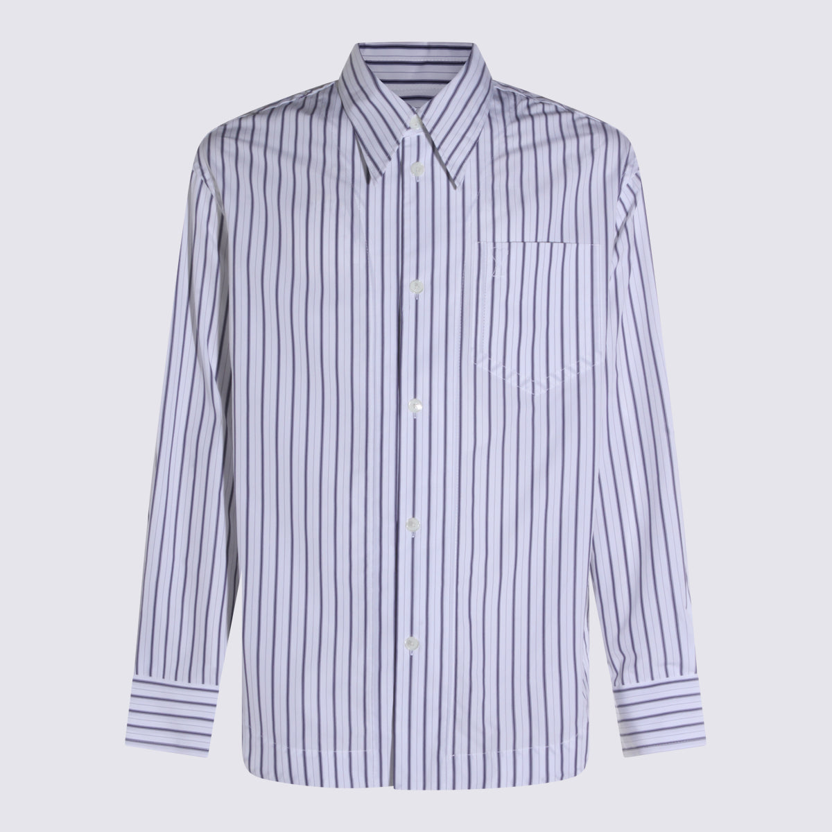 Ami Paris Shirts White-blue _co