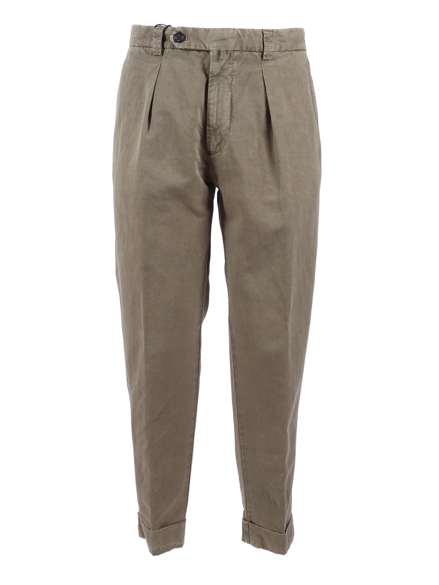 chiaia-GD pants Green Cotton Linen