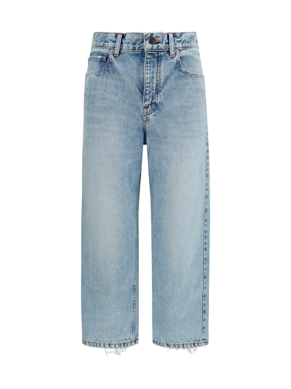 Balenciaga 100% Cotton capri pants in blue