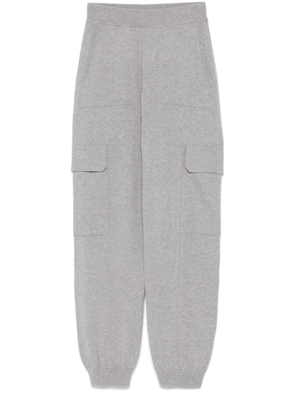 Peserico Virgin Wool 60% joggers in grey