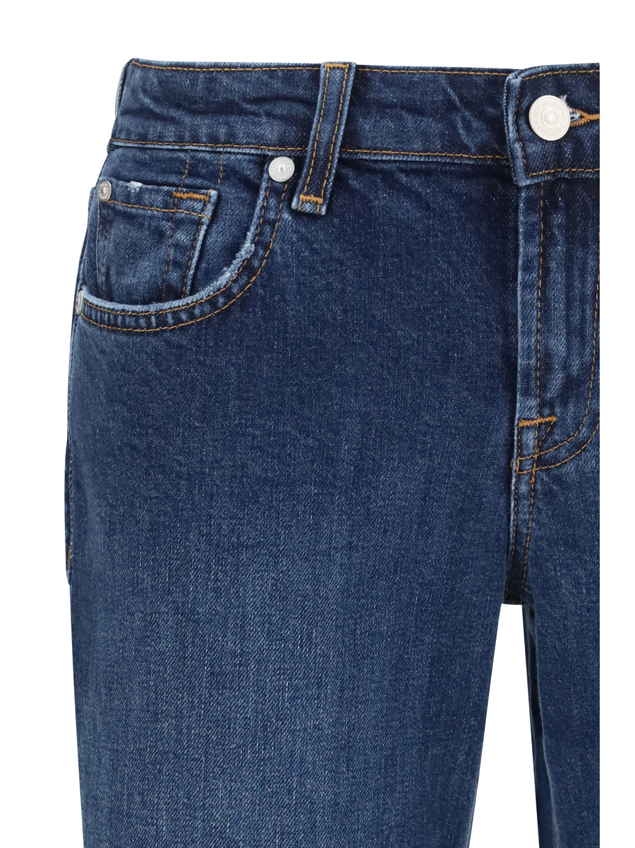Jeans Low-Rise Flared Indiglow Cotton