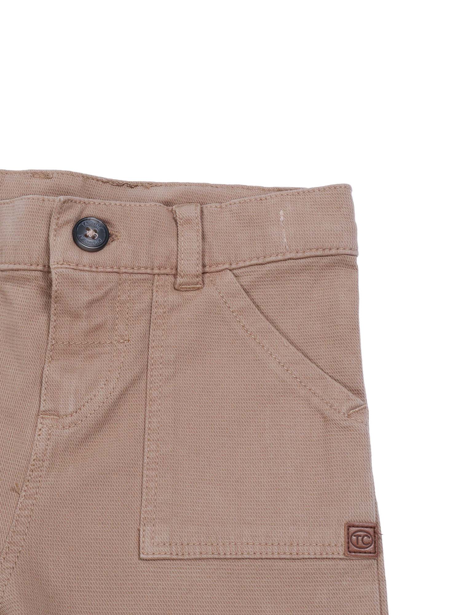 Pants Brown Cotton Elastane