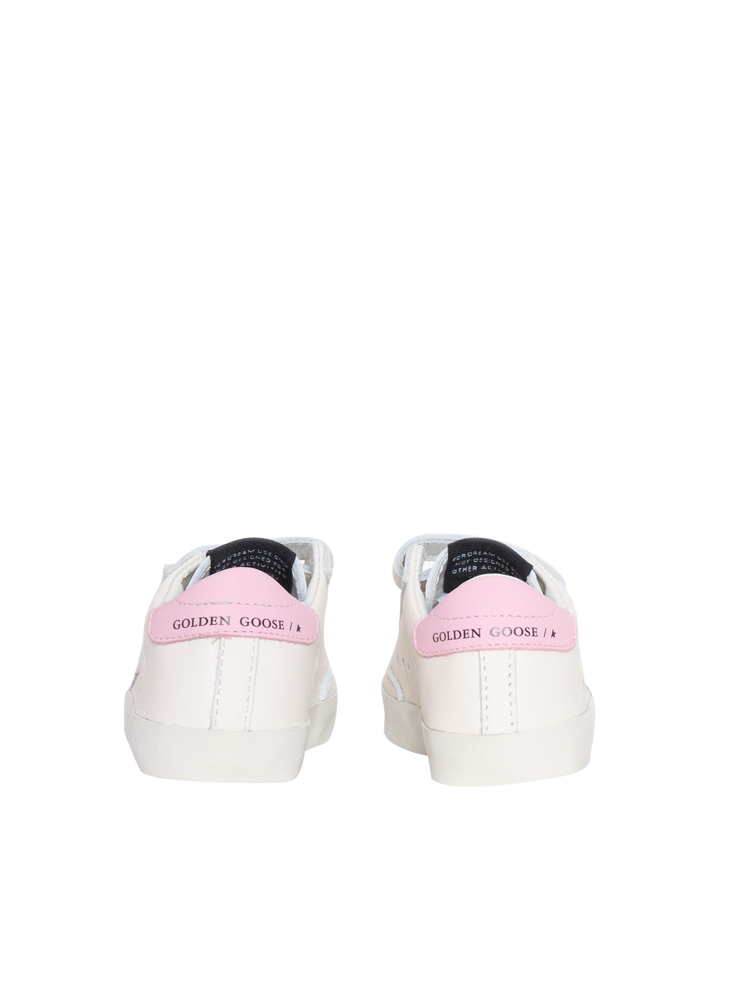 BABY SCHOOL SET NAPPA UPPER STRIPES AND STAR LEATHER HEEL White Kid Sneaker