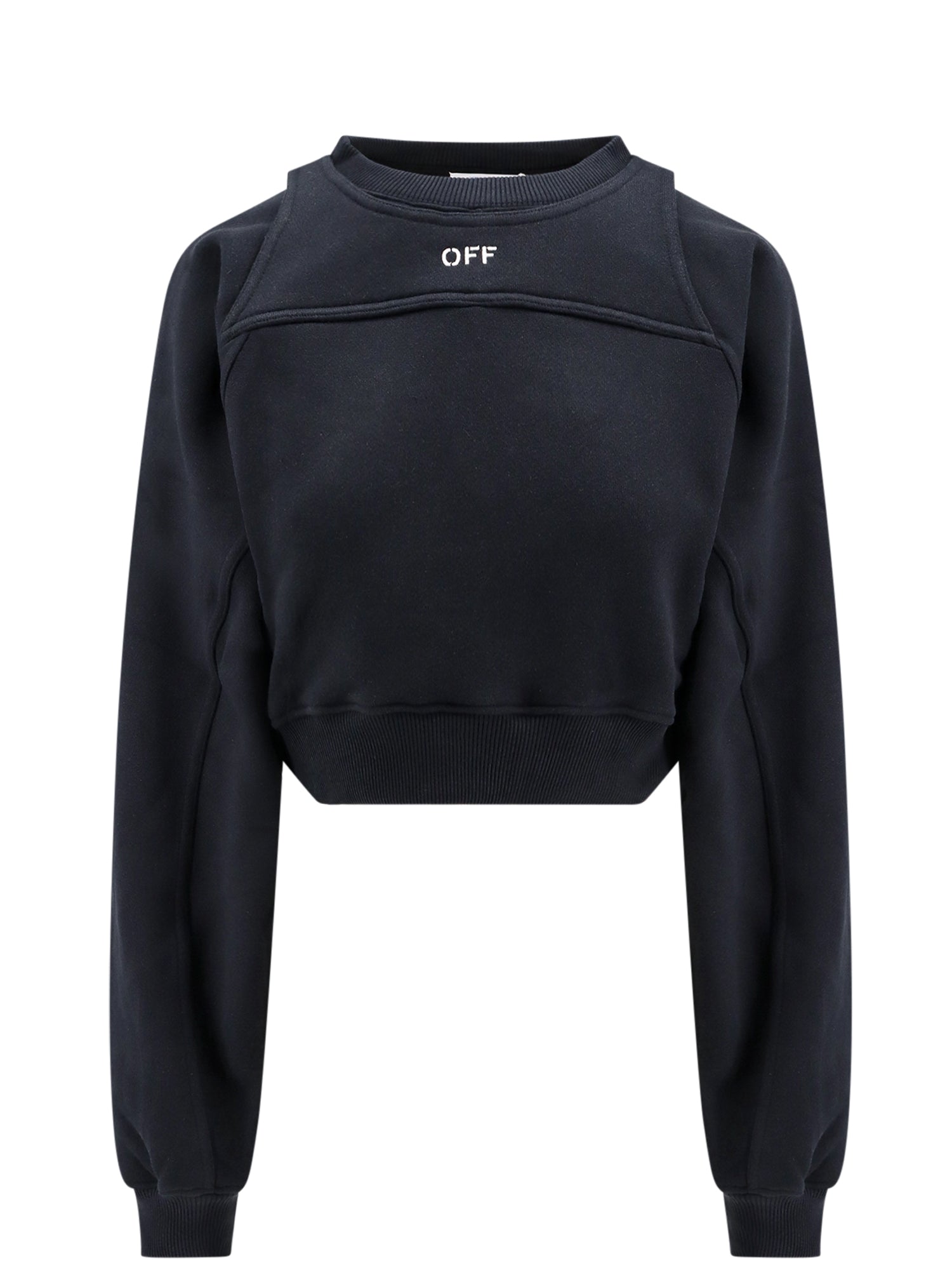 Off White Sweaters Black Cotone