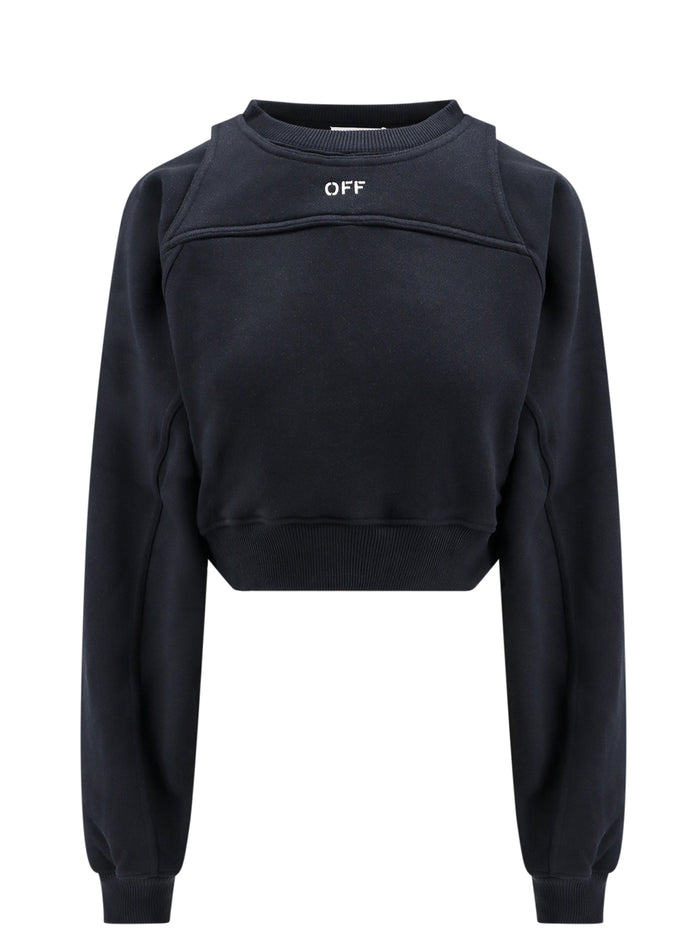 Off White Sweaters Black Cotone