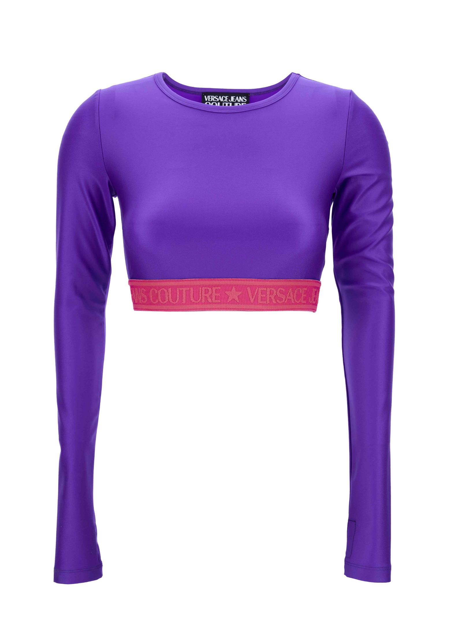 VERSACE JEANS COUTURE T-shirts and Polos Purple Polyester