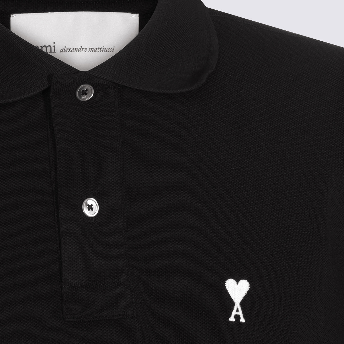 Ami Paris T-shirts and Polos Black _co