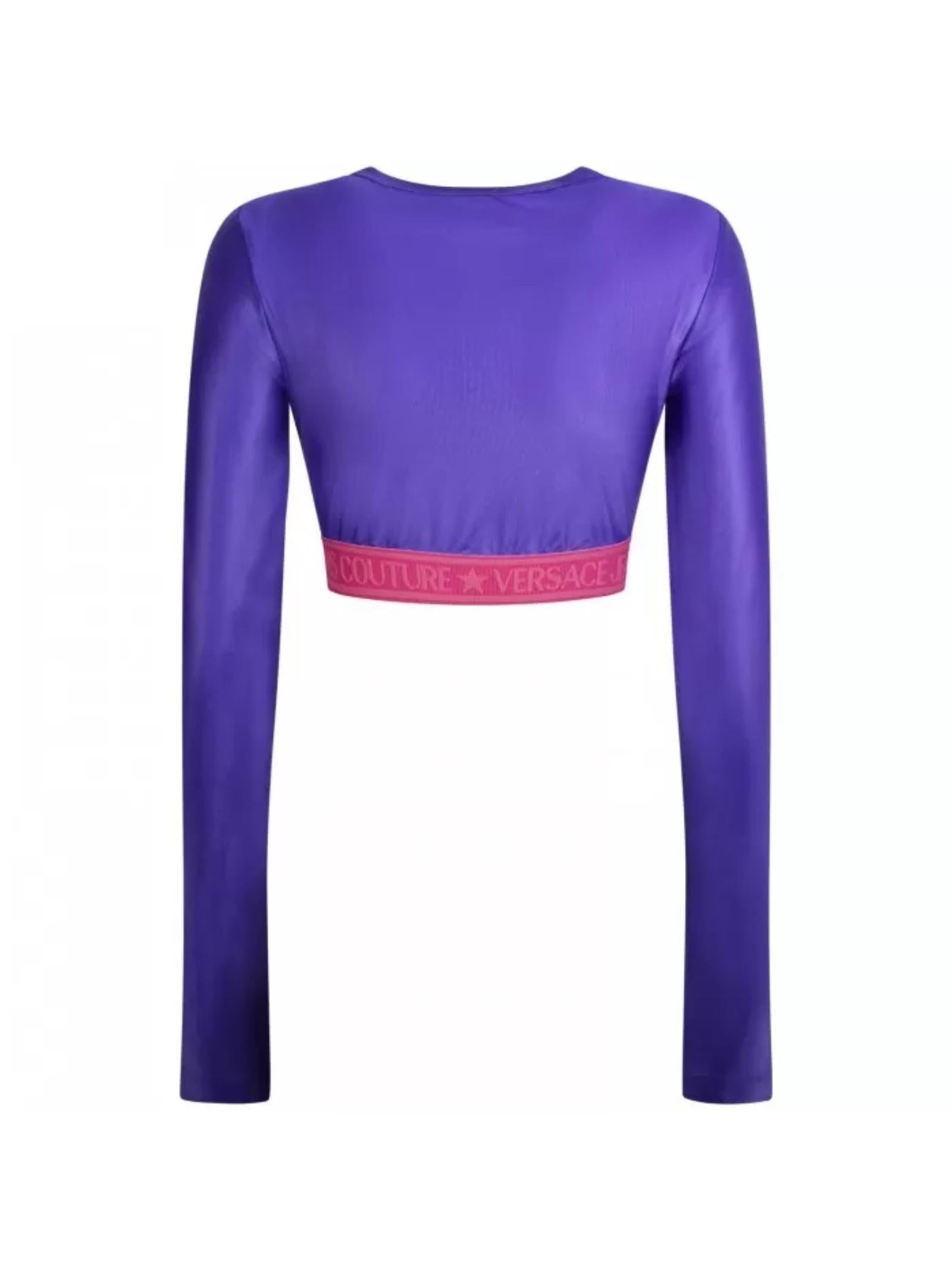 VERSACE JEANS COUTURE T-shirts and Polos Purple Polyester