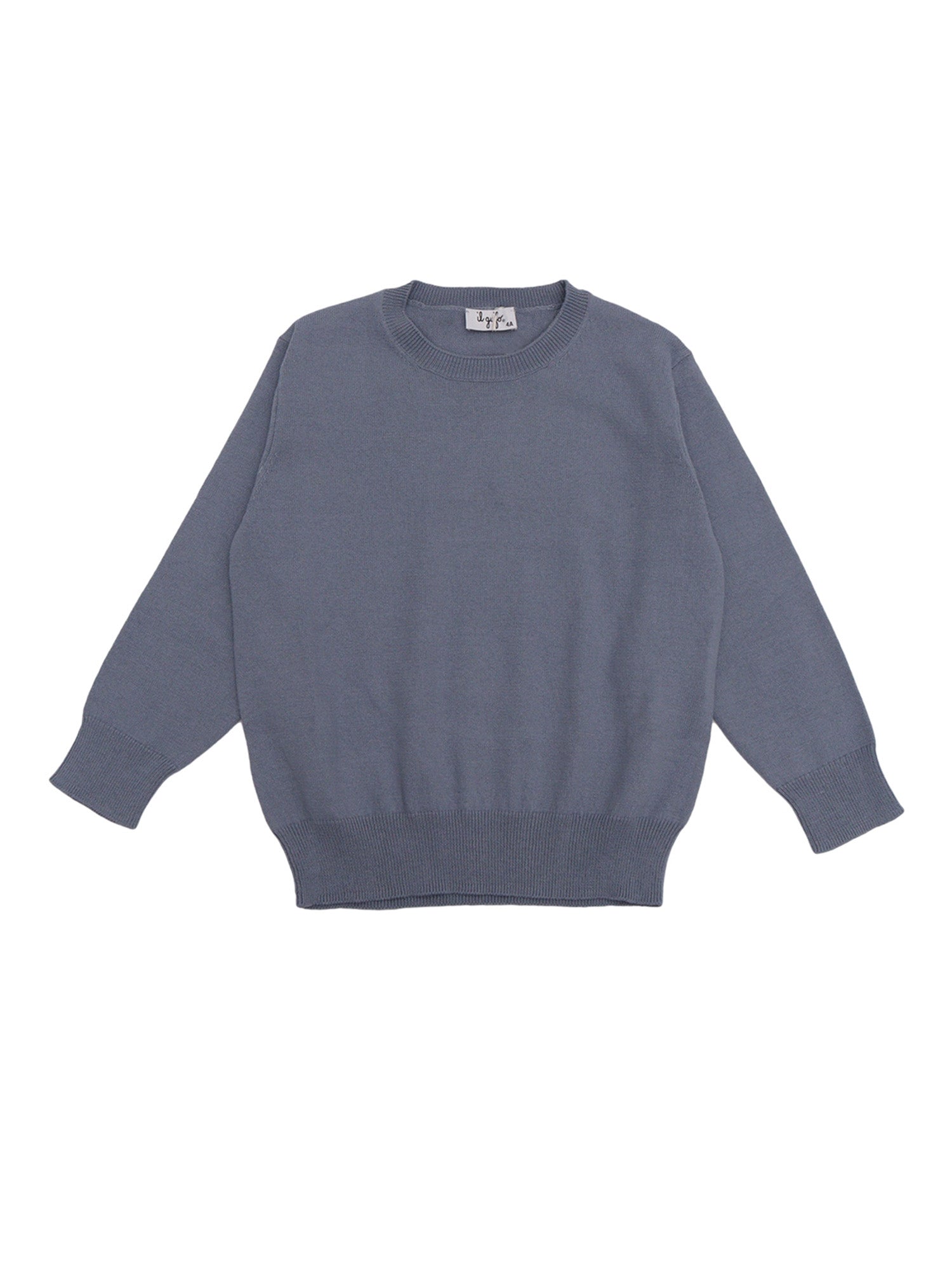 SWEATER Blue Cotton Crewneck