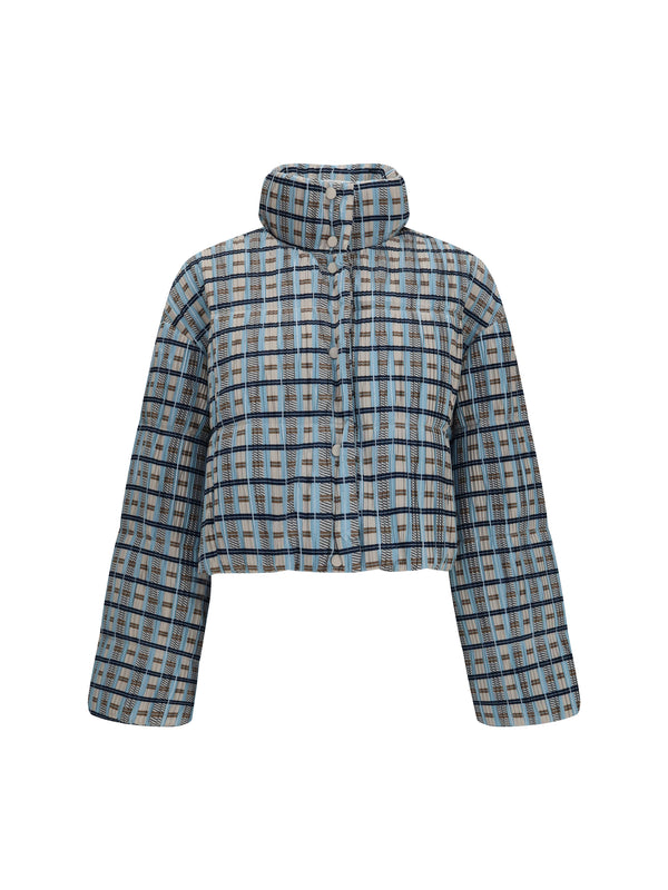 Gongdid Design Inner: 100% duck down; Outer: 100% polyester down jacket in blue
