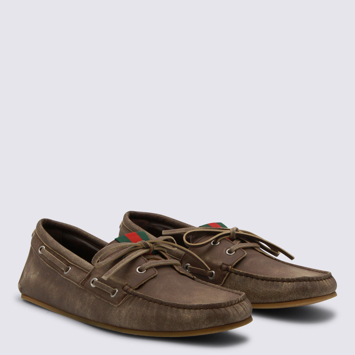 Gucci Flat shoes Washed Brown _coverle ;soleel
