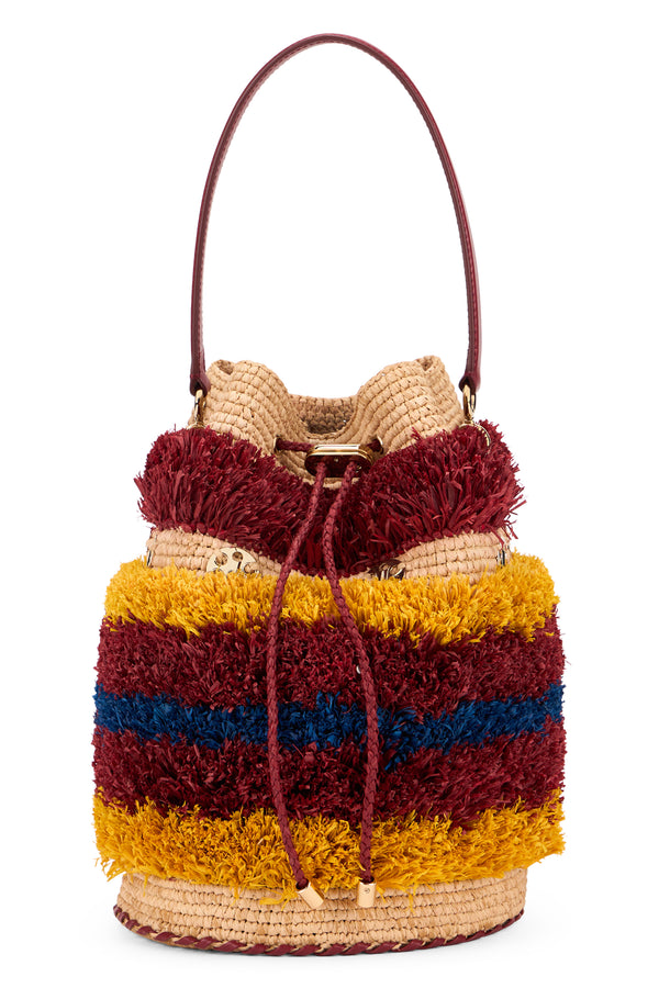 Bucket Bag Multicolour Raffia