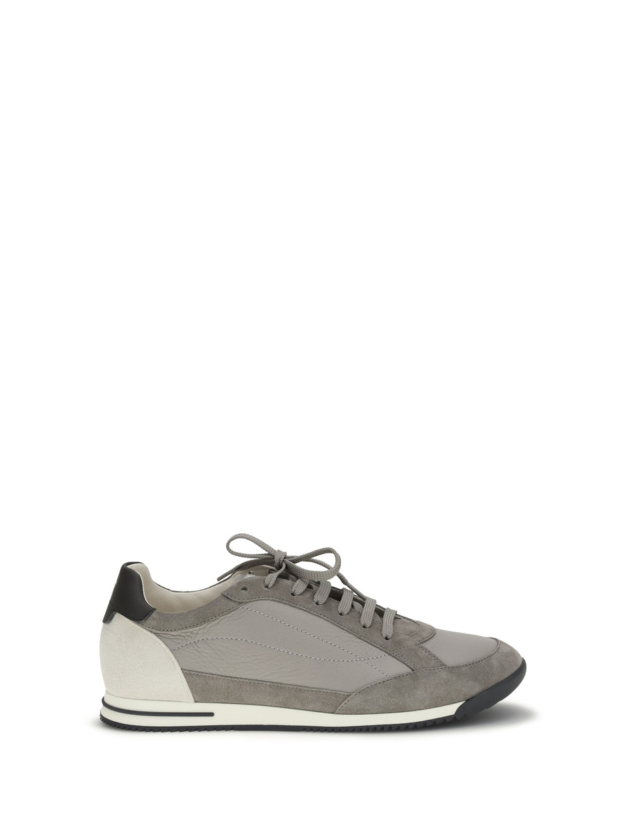 Brunello Cucinelli Upper: 100% calf leather sneaker in gray