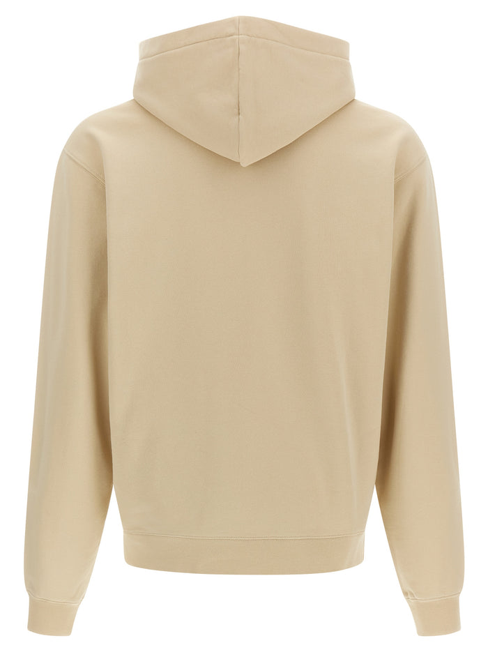Le Hoodie Gros-Grain Beige Cotton Sweatshirt