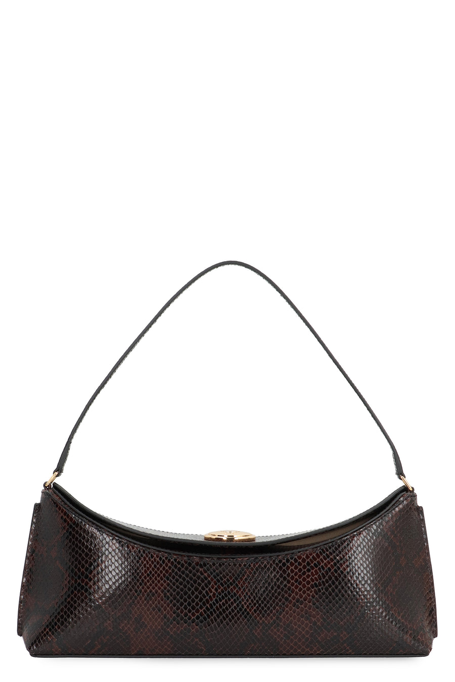 Clutch Ovalo Dark Brown Calf Leather Bags