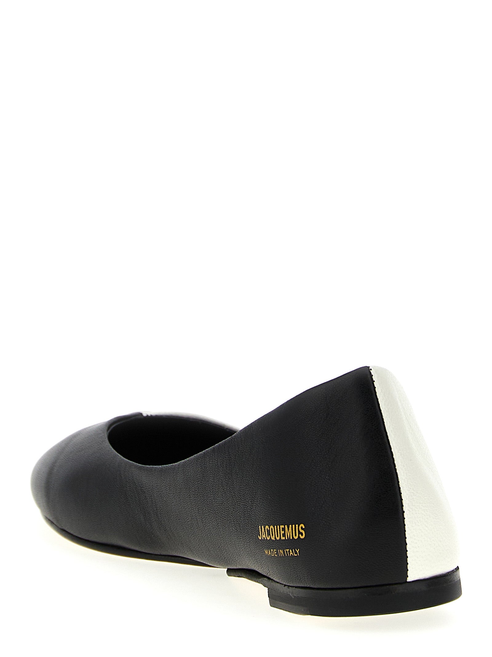 Les Ballerines Ovalo ballet flats White/black Lamb Leather (ovis Aries) Flat Shoes